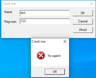 Try Again Message