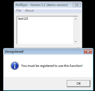 Registration Dialog